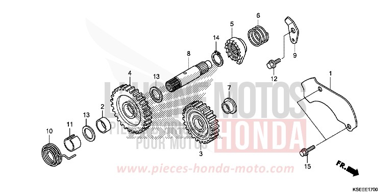 KICK STARTER SPINDLE for CRF150R "Big wheels" EXTREME RED (R292) from 2018